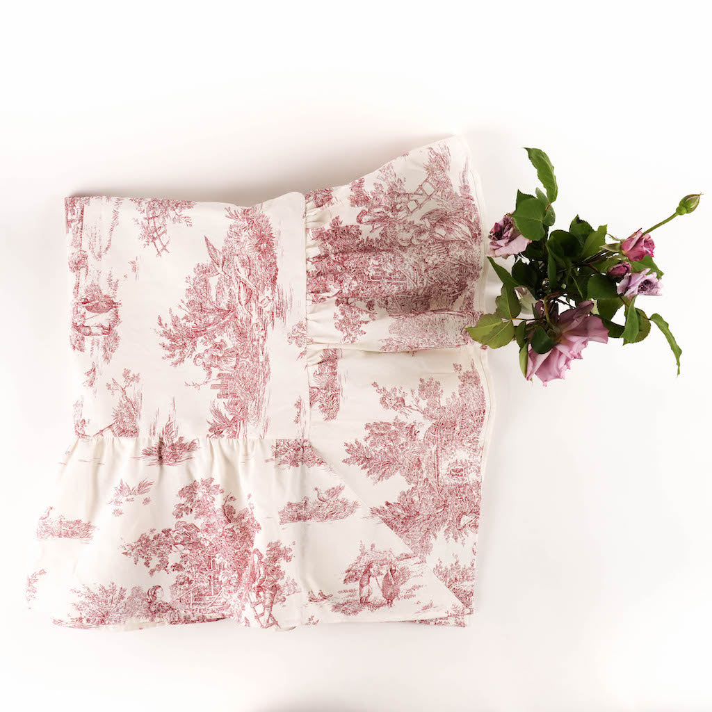 tovaglia toile de jouy rossa