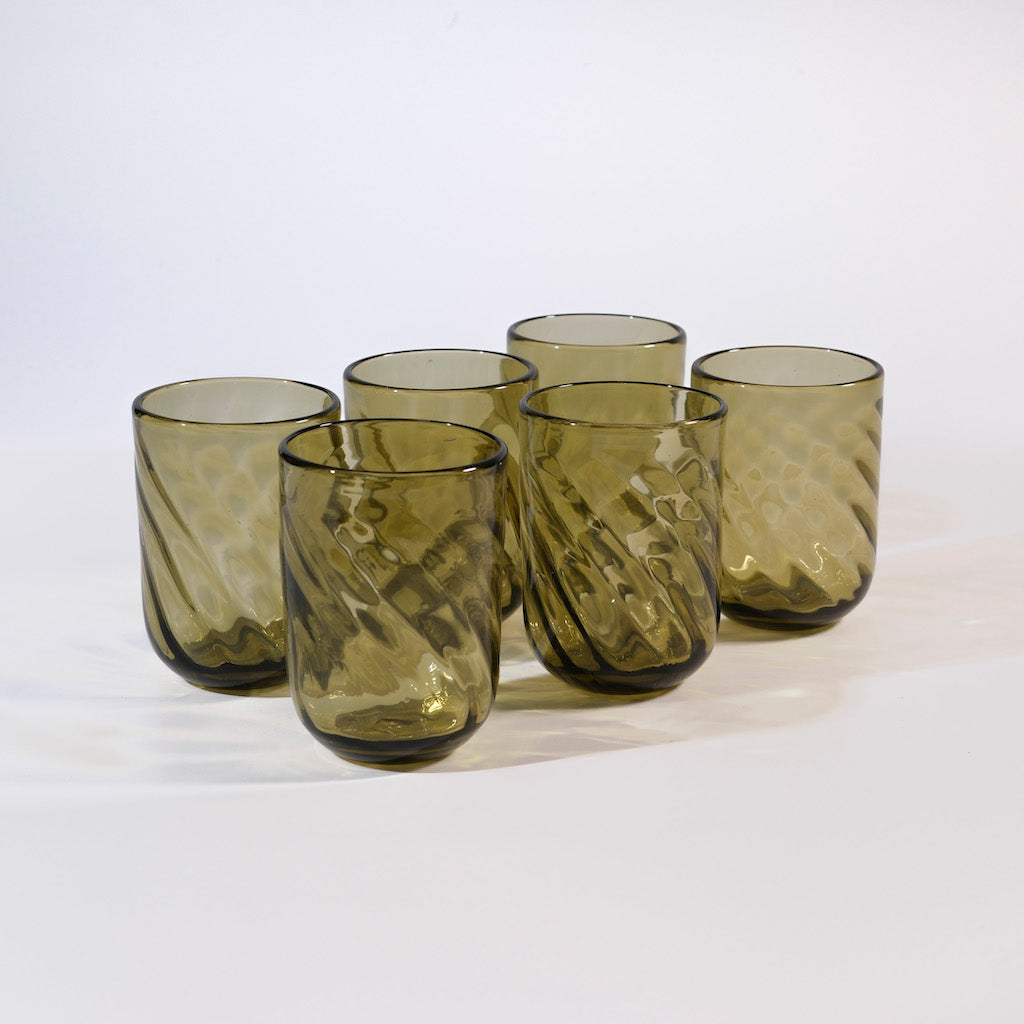 BICCHIERE ONDA "VERDE OLIVA"