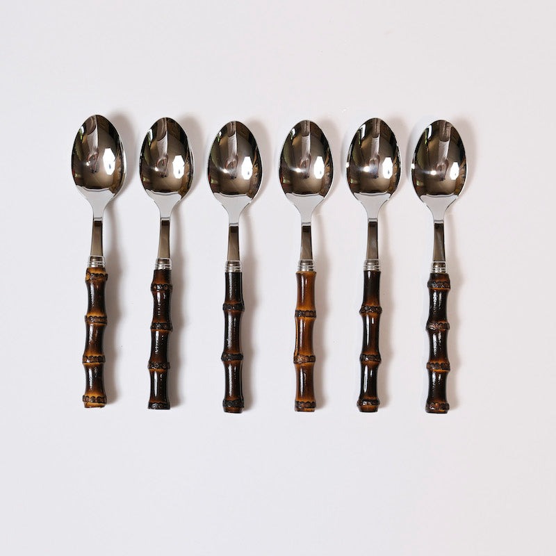 SET 6 CUCCHIAI DOLCE VERO BAMBOO “BRUCIATO DARK”