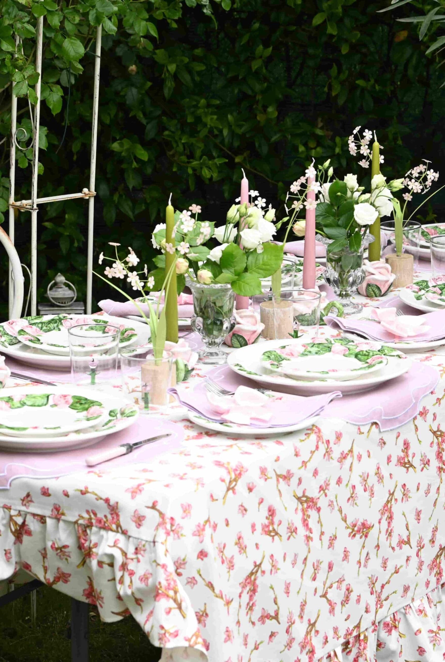 SET 6 TOVAGLIOLI “ROSA CONFETTO”