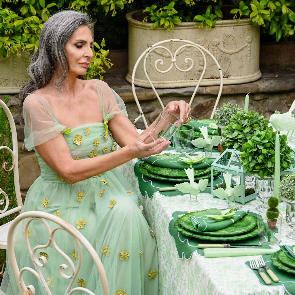 SET 6 PIATTI PIANI "FOGLIA DI QUERCIA"