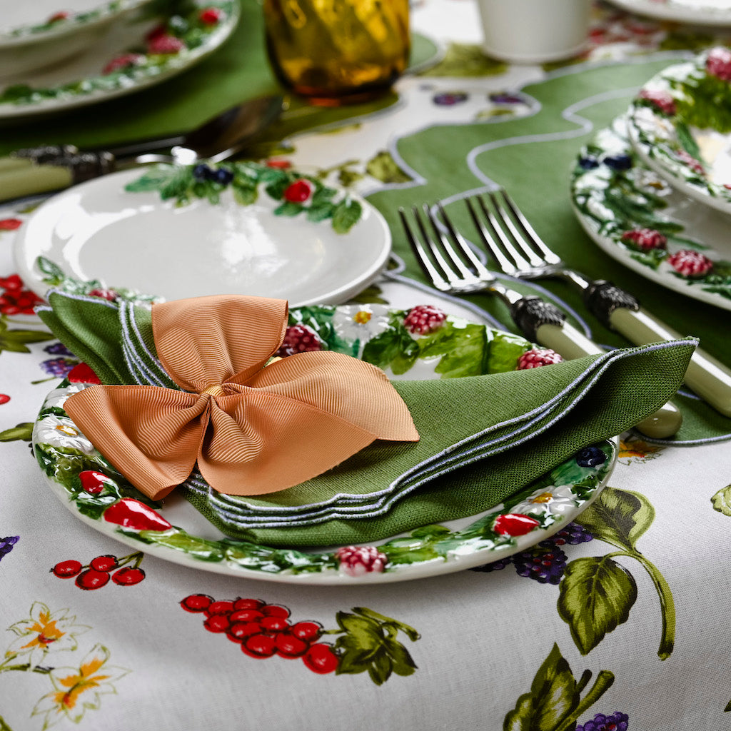 SET DA 6 FIOCCHI PORTATOVAGLIOLI "SENAPE"