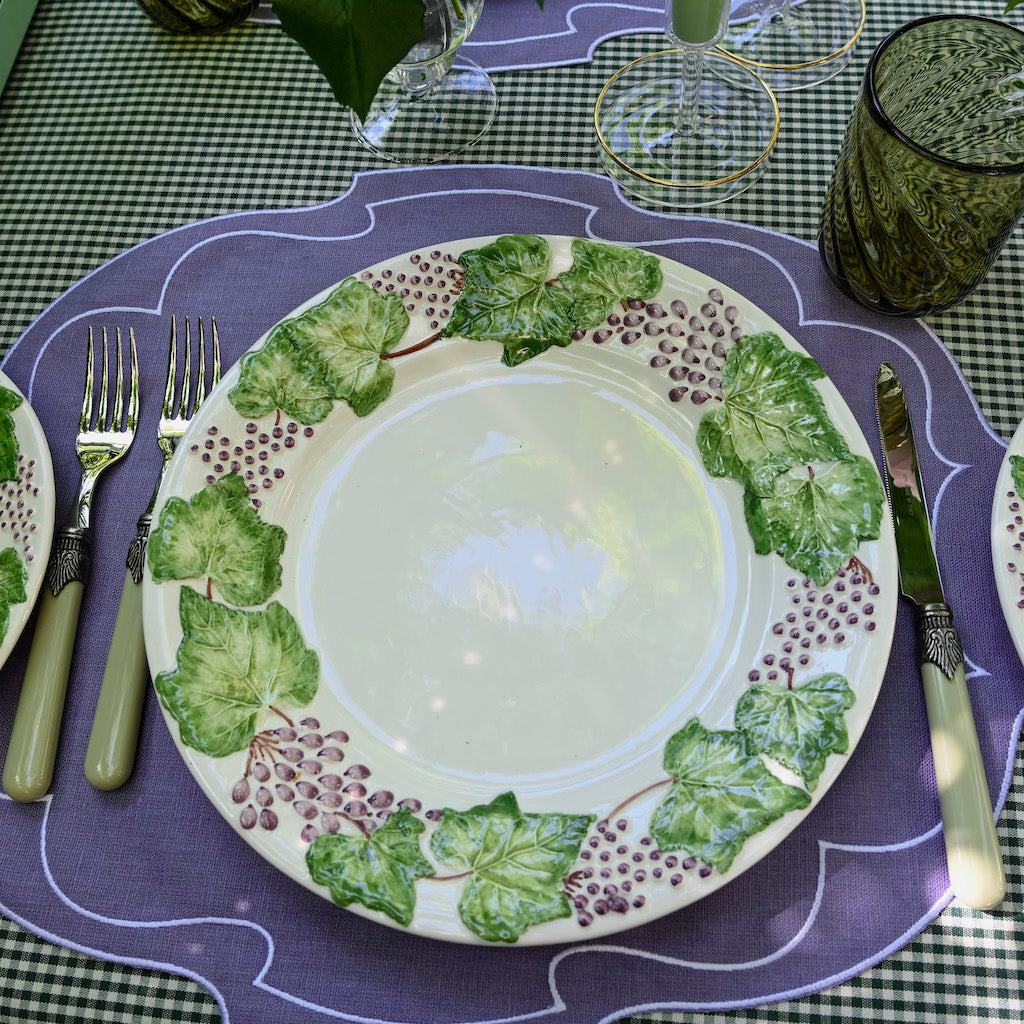 SET 4 PIATTI PIANI "UVA"