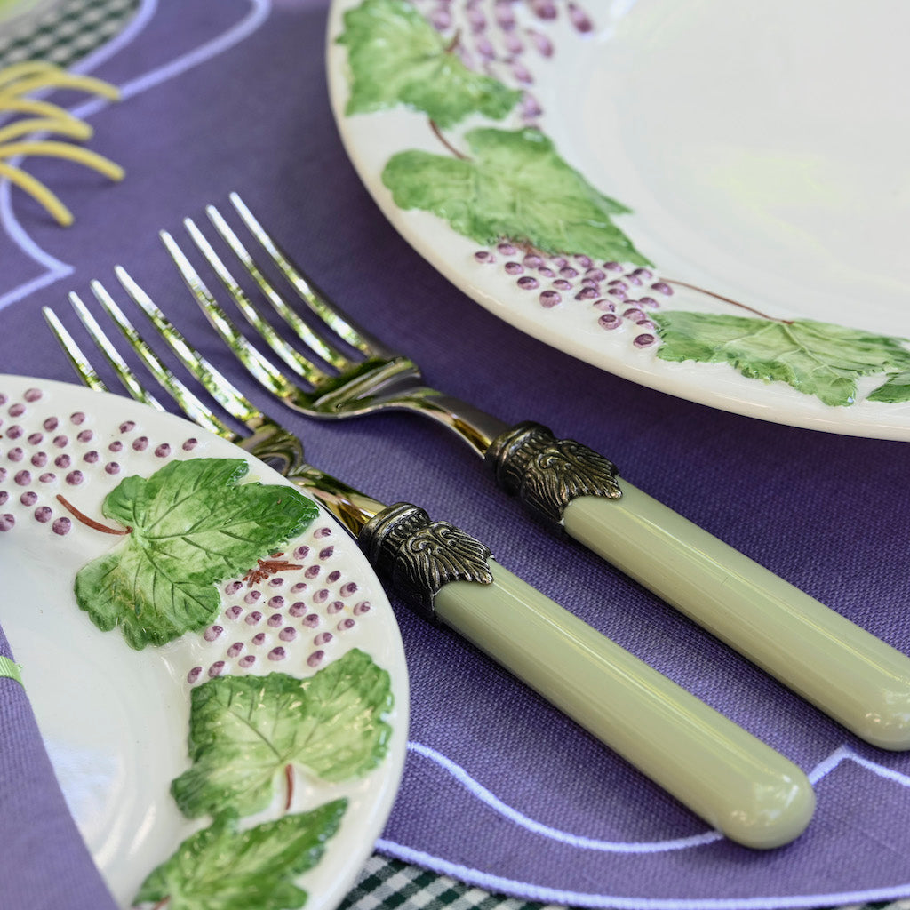 SET 4 PIATTI PIANI "UVA"