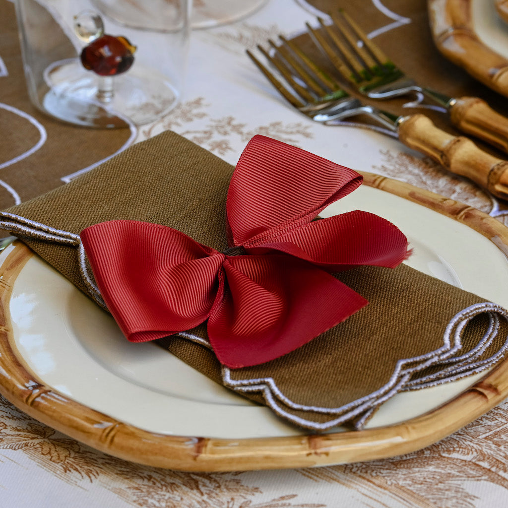 SET DA 6 FIOCCHI PORTATOVAGLIOLI "MELOGRANO"