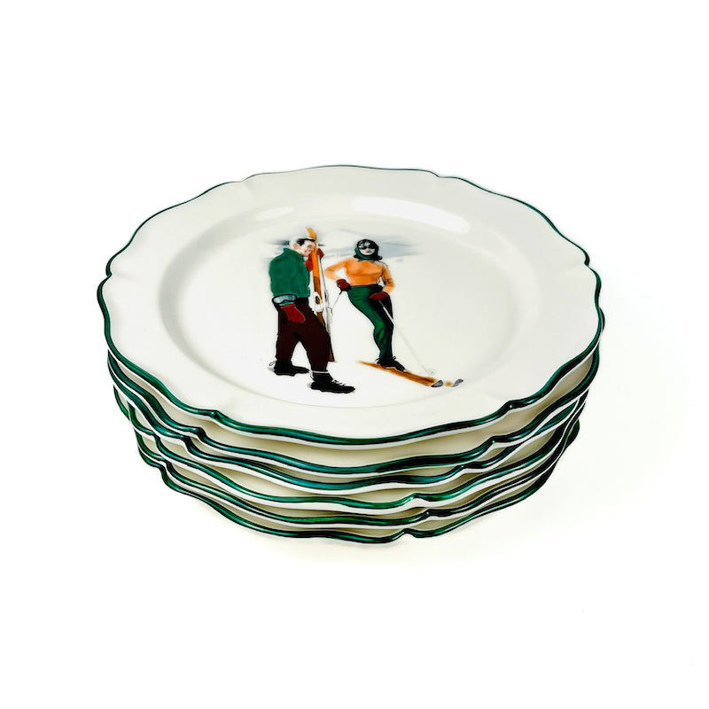 SET 8 PIATTI PIANI "CHALET"