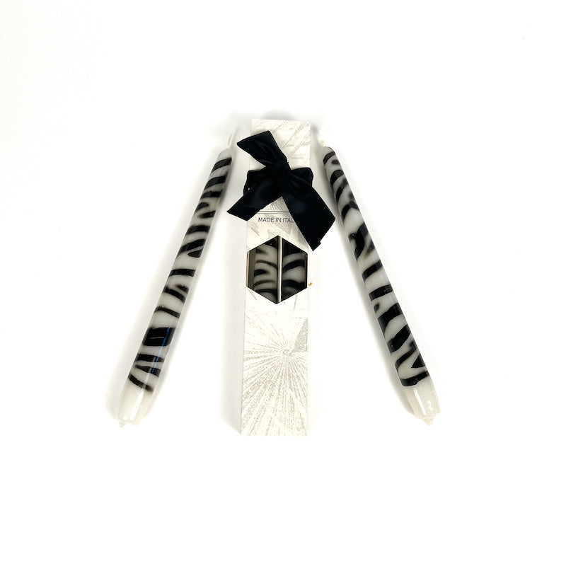SET 2 CANDELE "ZEBRA"