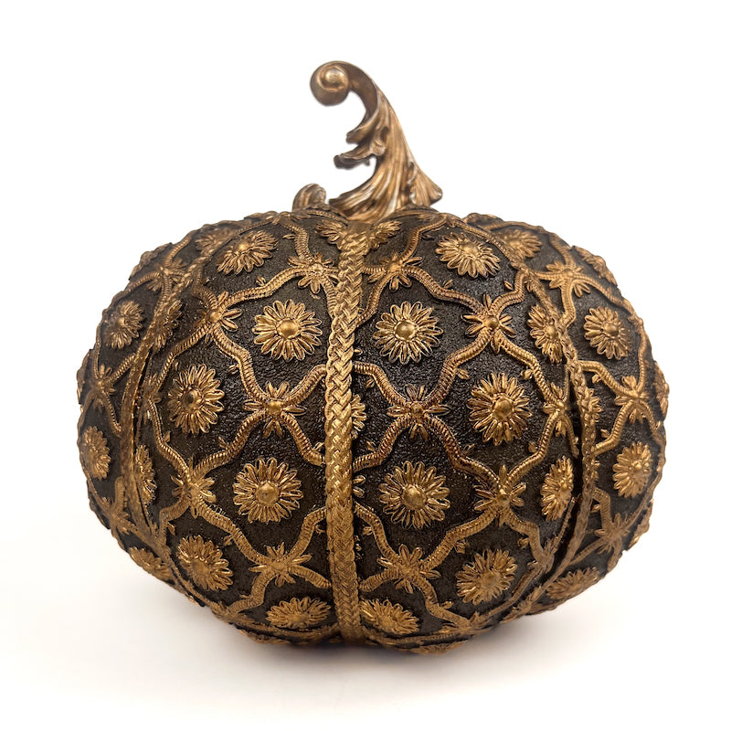 ZUCCA CON DECORO NERO E ORO