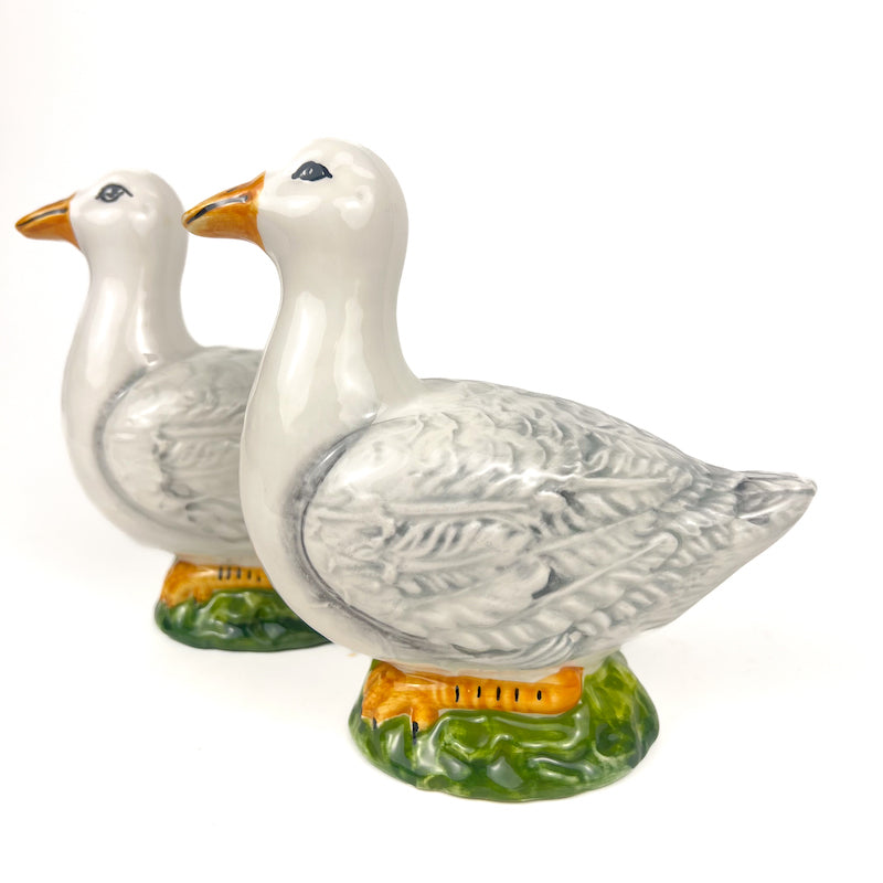 COPPIA DI ANATRE DECORATIVE