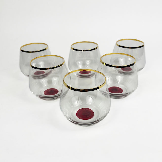 SET 6 TUMBLER DI MURANO “PORPORA”