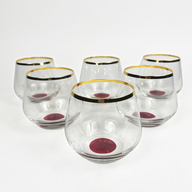 SET 6 TUMBLER DI MURANO “PORPORA”