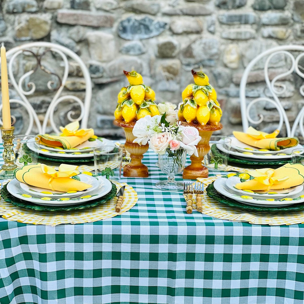 COPPIA DI MAXI CANDELE URNA ROMANA CON LIMONI