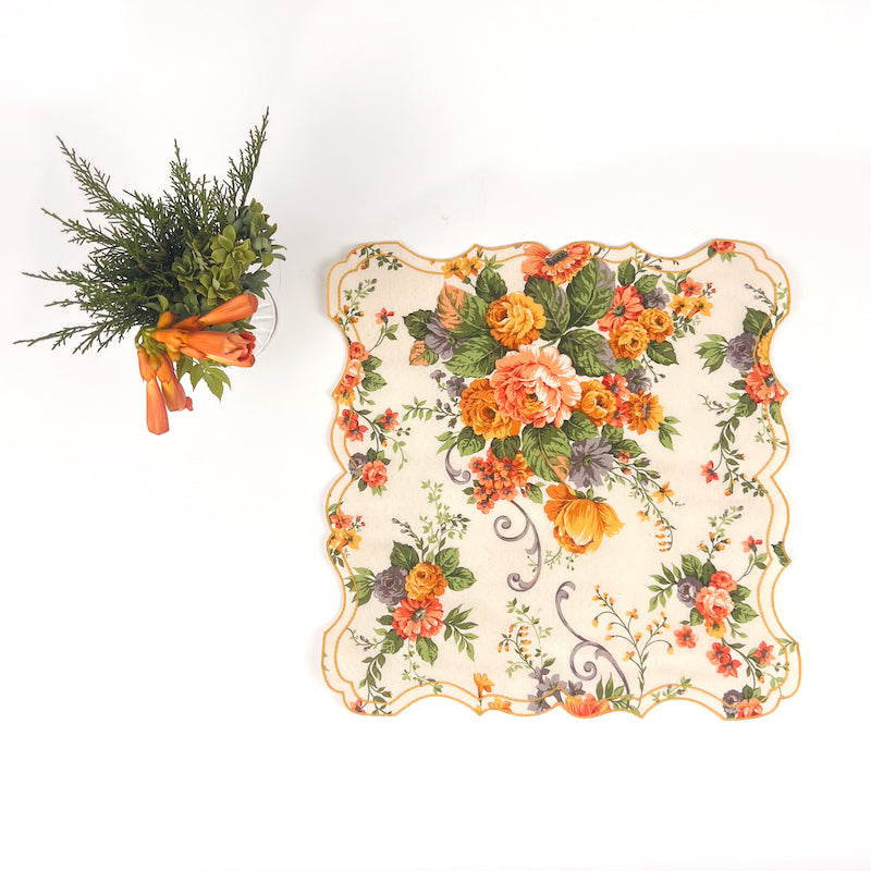 SET DI 6 TOVAGLIETTE ROSE ARANCIONI