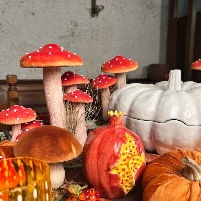 COPPIA DI MAXI FUNGHI AMANITA