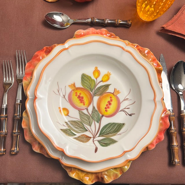 SET 5 POSATE IN BAMBOO "BRUCIATO DARK"