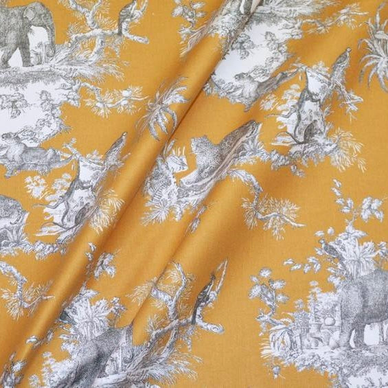 TOVAGLIA GIUNGLA TOILE DE JOUY "SENAPE"