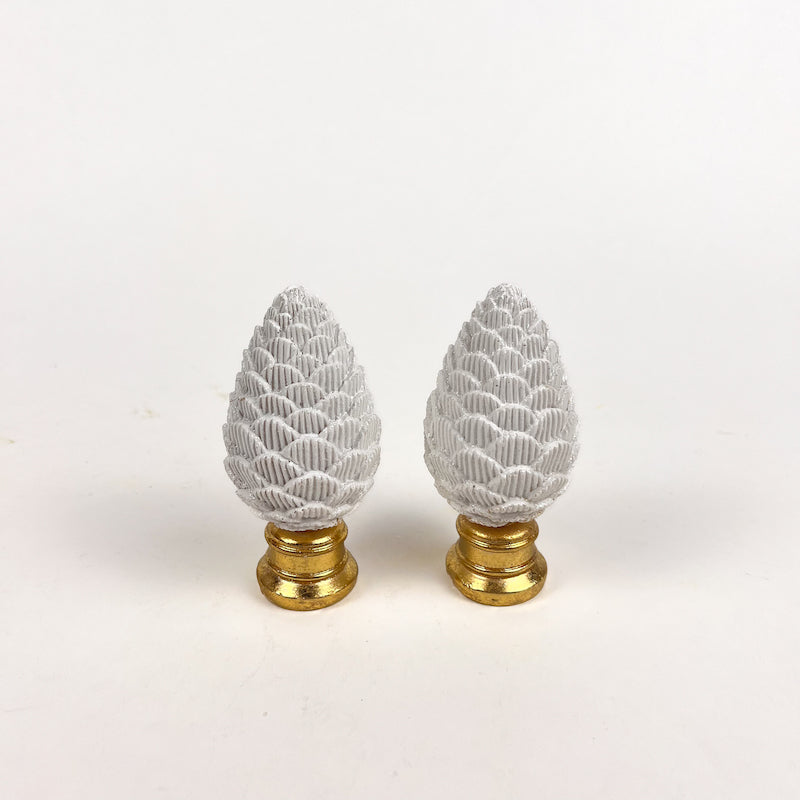 SEGNAPOSTI PIGNE BIANCHE ED ORO