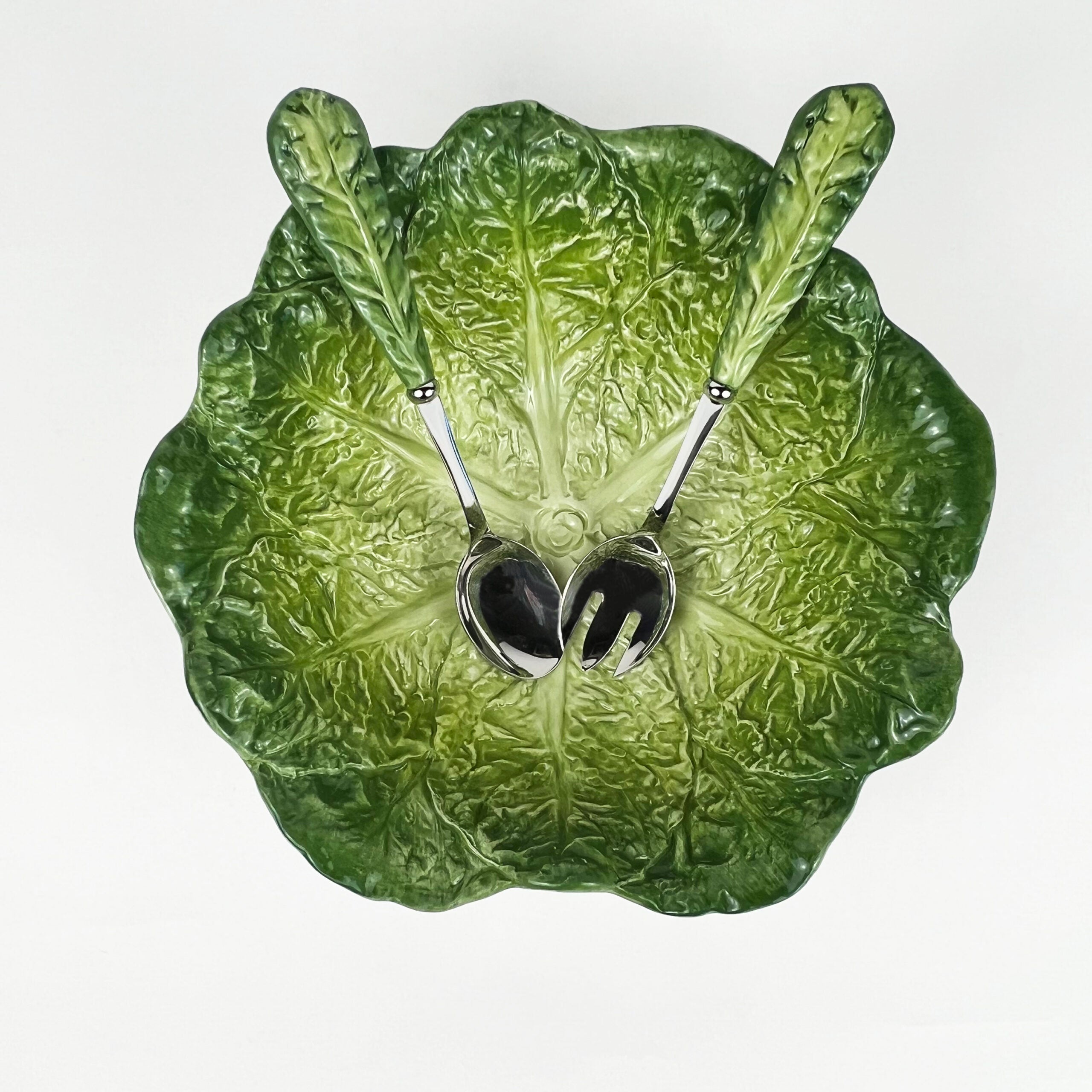 COPPIA DI POSATE "CAVOLO VERZA VERDE"