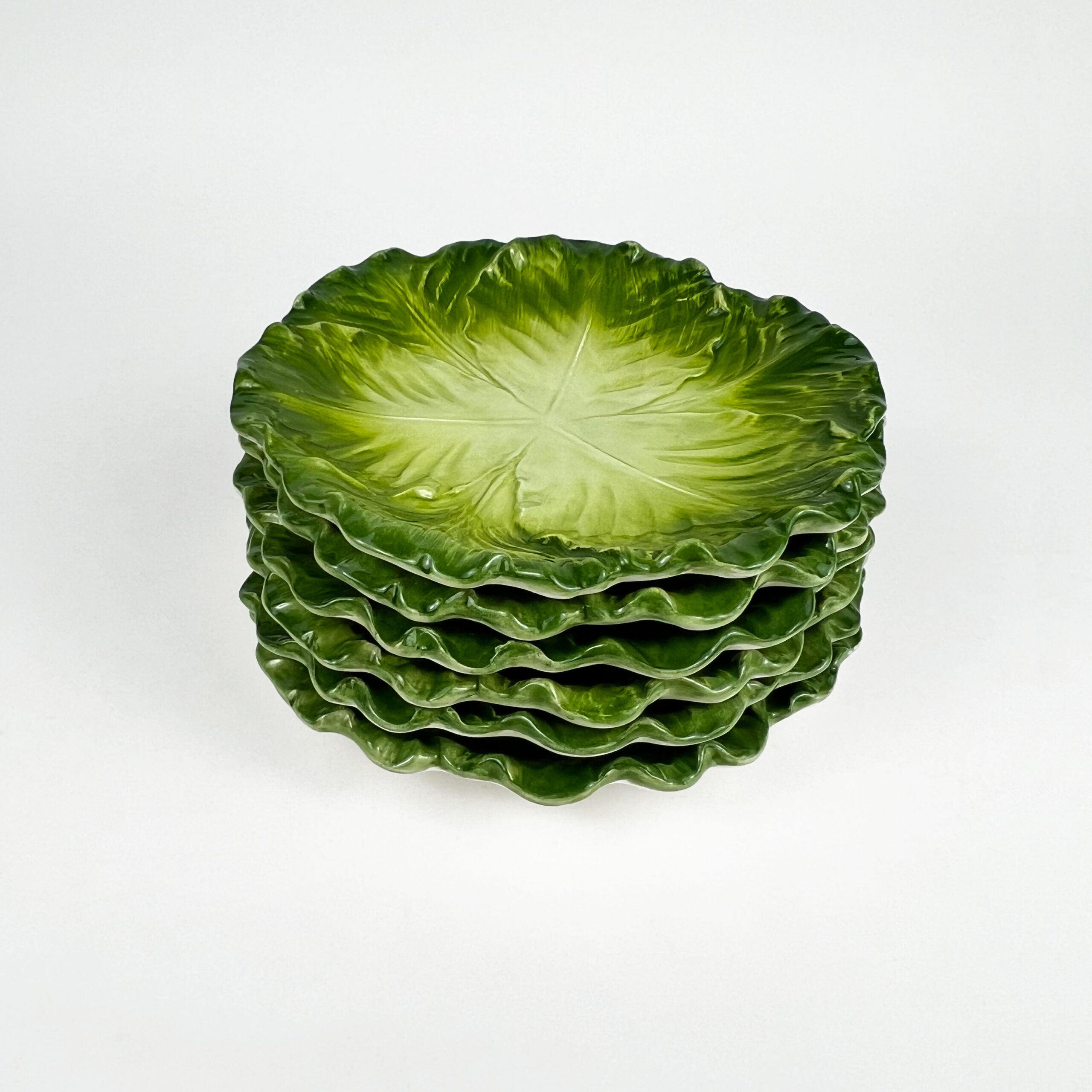 SET 6 PIATTI DA ANTIPASTO "CAVOLO VERZA VERDE"