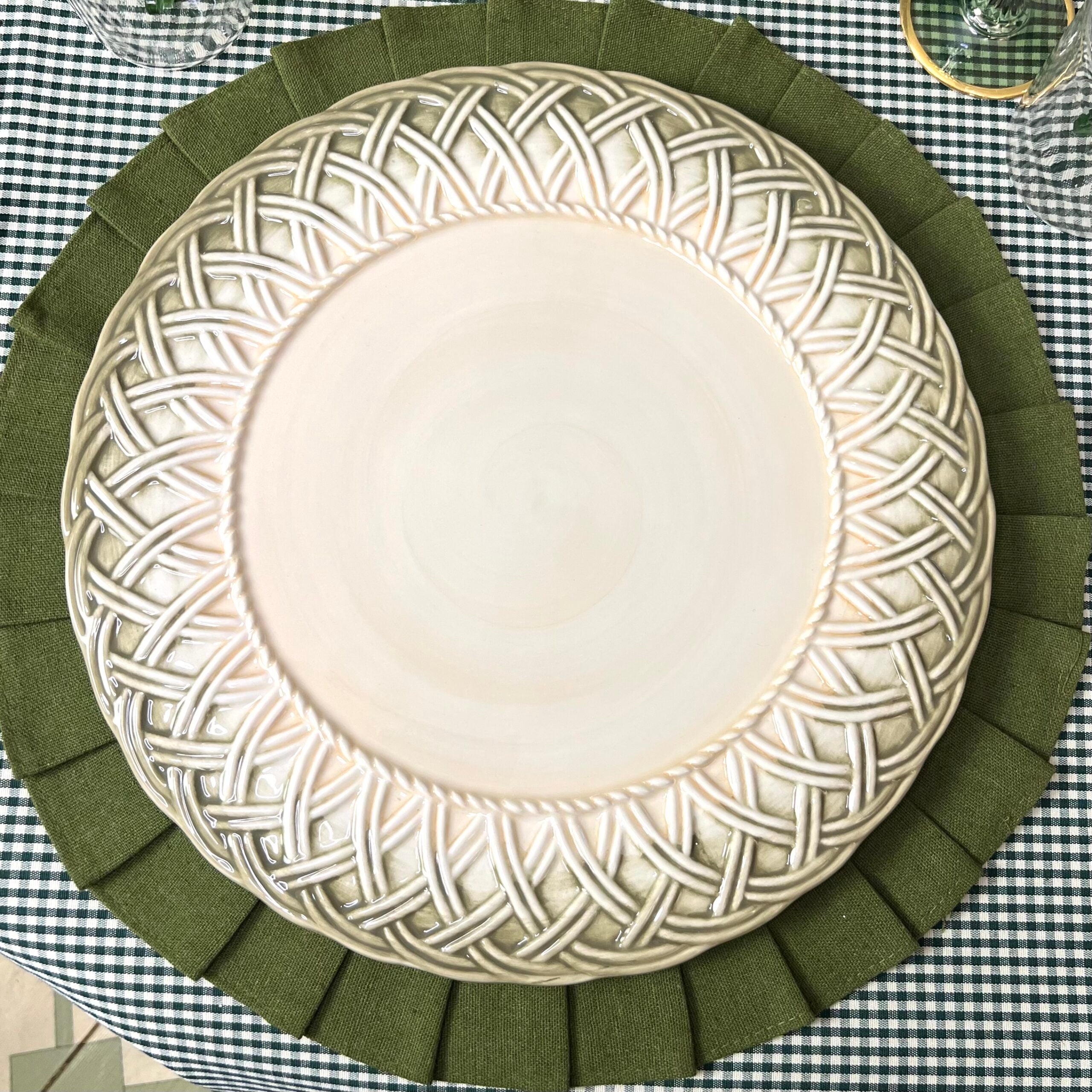 SET DI 6 TOVAGLIETTE "VERDE OLIVA"