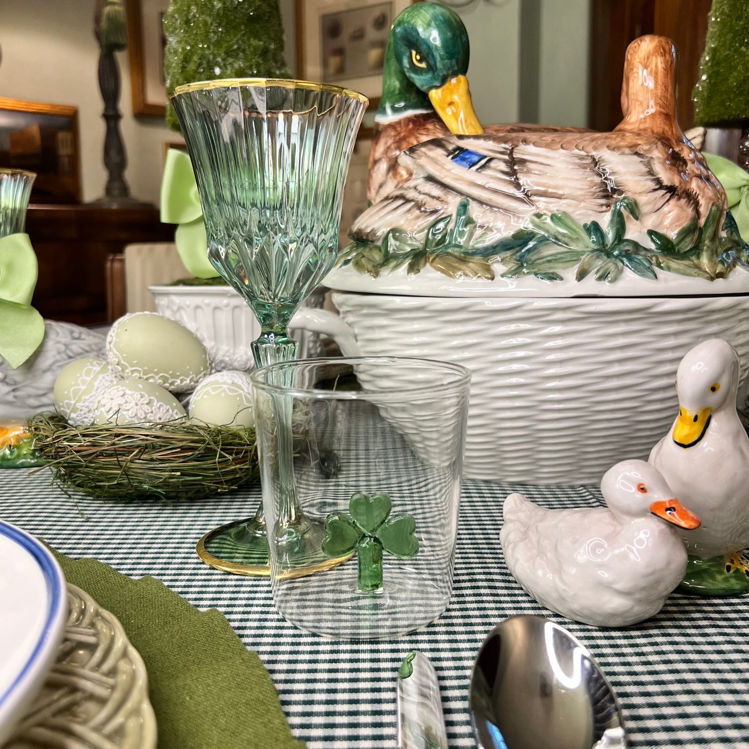 SET DA 6 BICCHIERI TUMBLER "TRIFOGLIO"