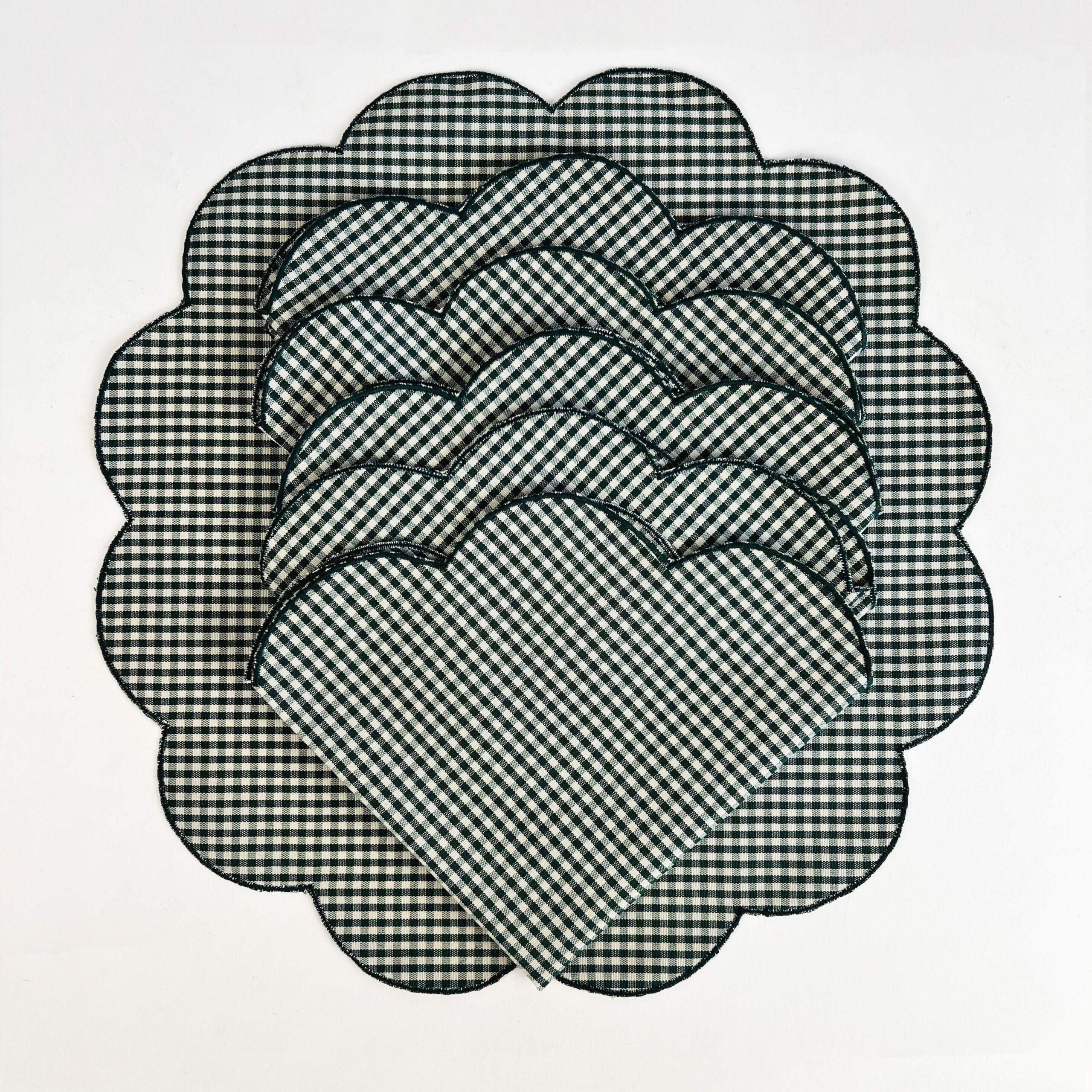 SET DI 6 TOVAGLIOLI IN “MIRCO VICHY VERDE”