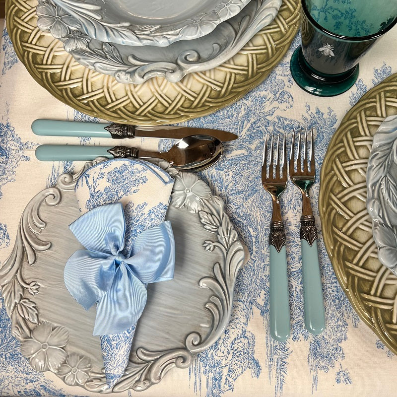 SET 3 POSATE CLASSIC "AZZURRO POLVERE"