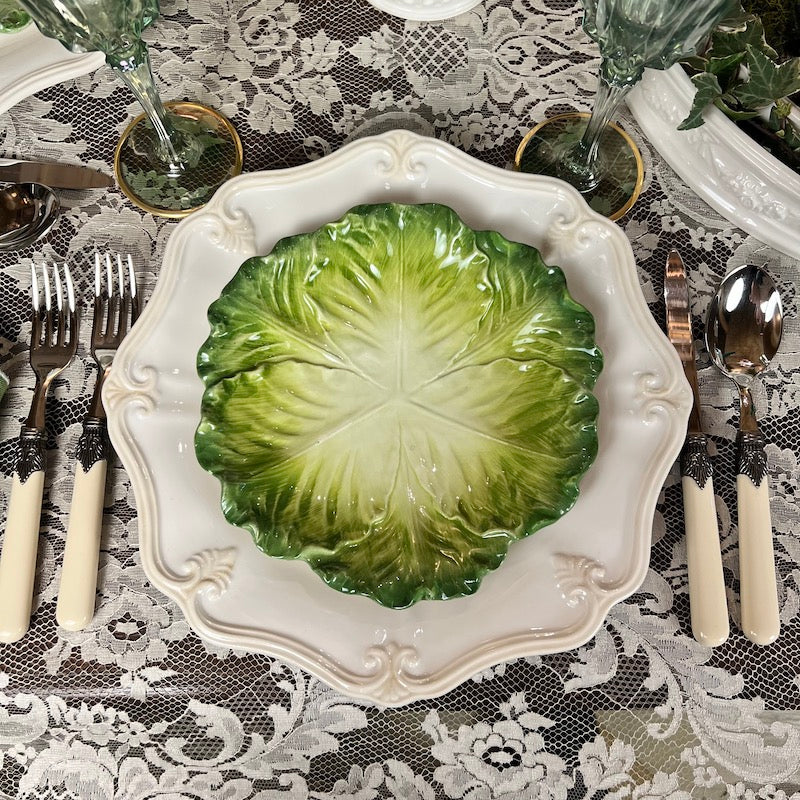 SET 6 PIATTI DA ANTIPASTO "CAVOLO VERZA VERDE"