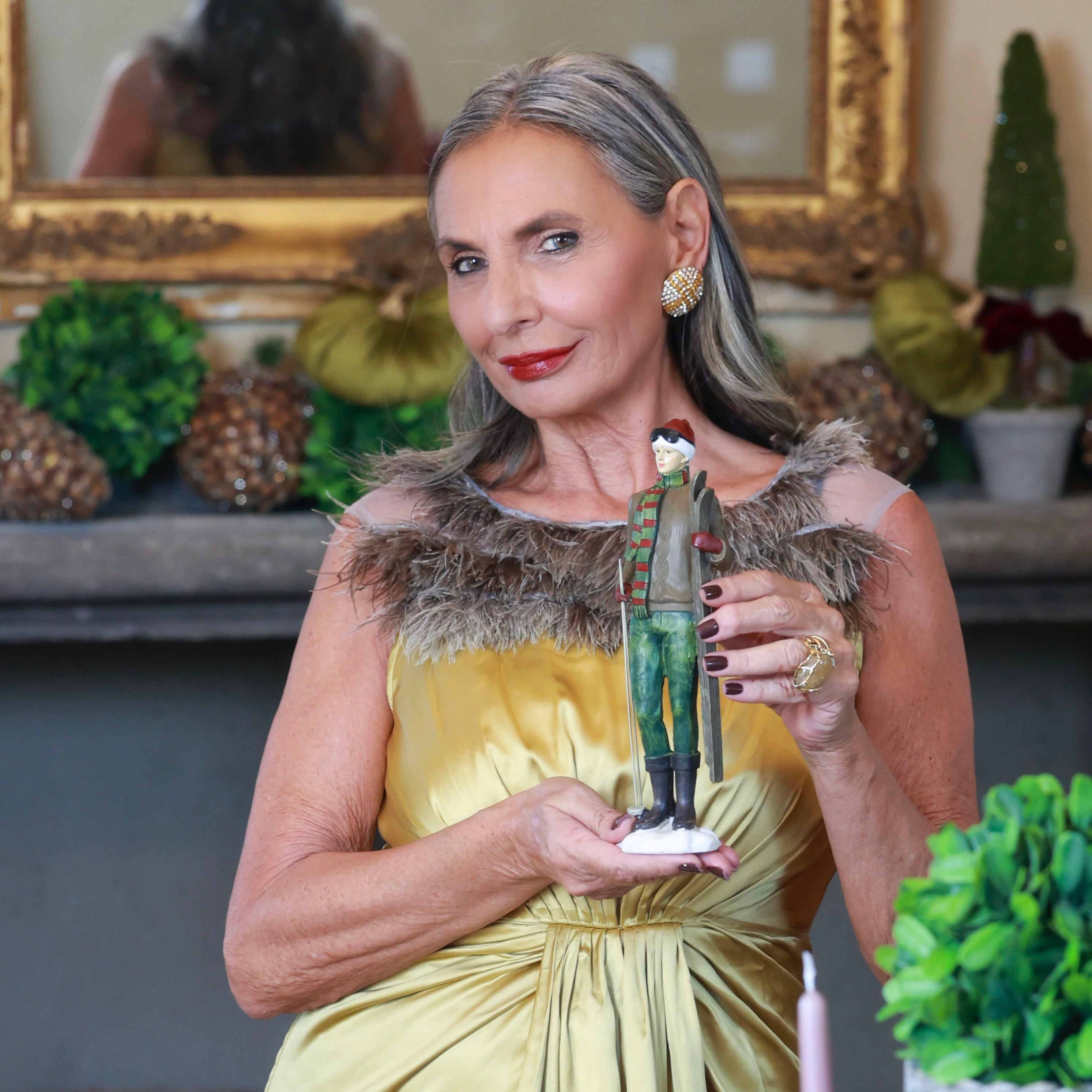 SET COPPIA DI SCIATORI VINTAGE