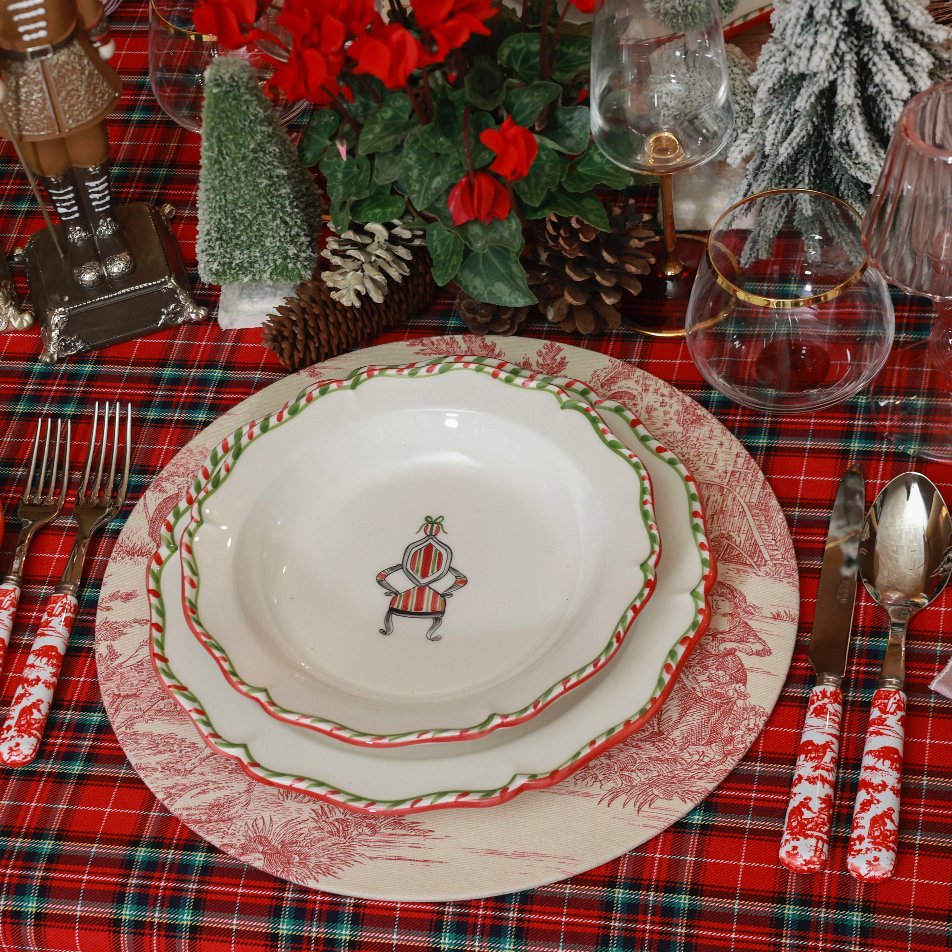 SET 6 SOTTOPIATTI TOILE DE JOUY "BORGOGNA"