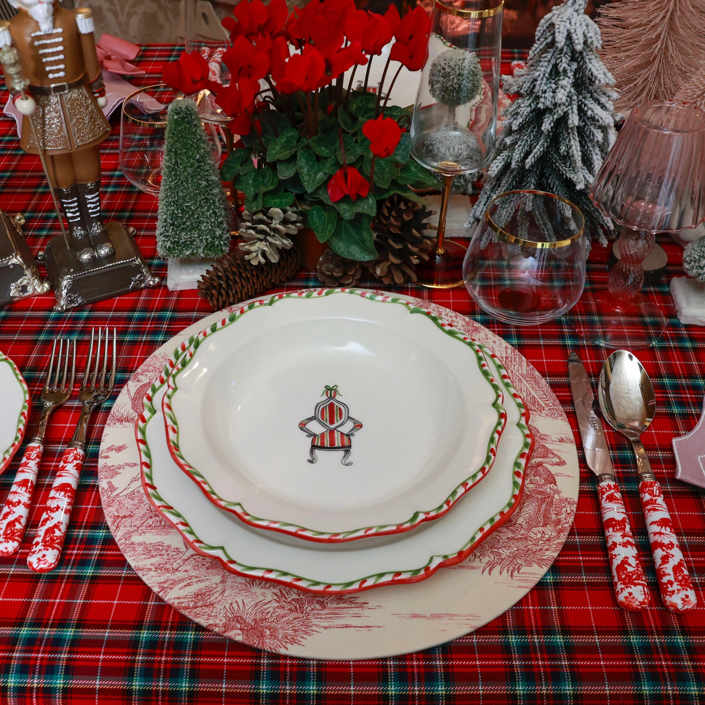 SET 6 SOTTOPIATTI TOILE DE JOUY "BORGOGNA"