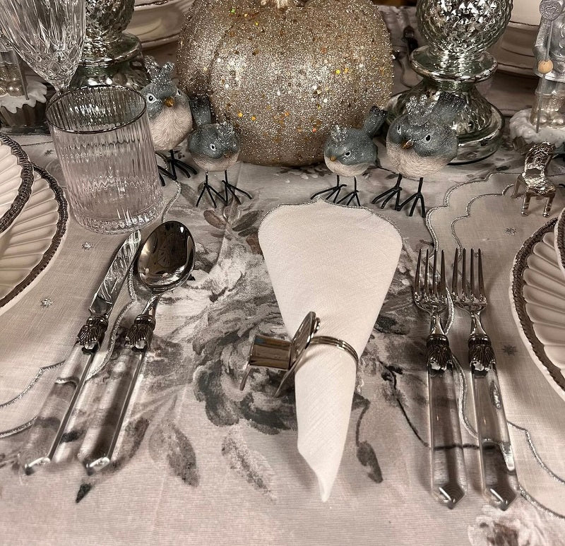 SET 6 TOVAGLIOLI “FILO D'ARGENTO”