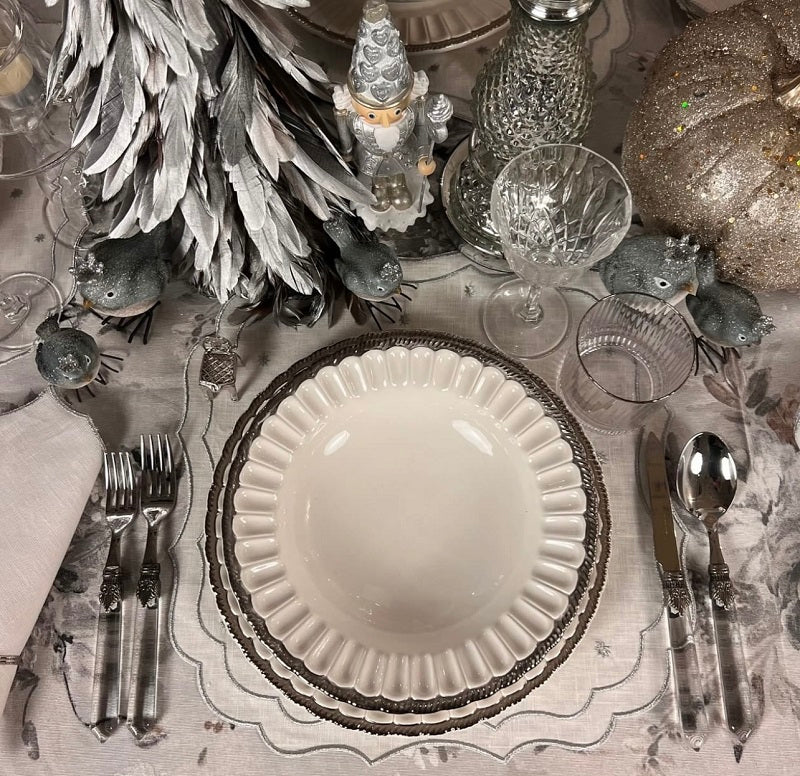 SET 6 TOVAGLIETTE "FILO D'ARGENTO"