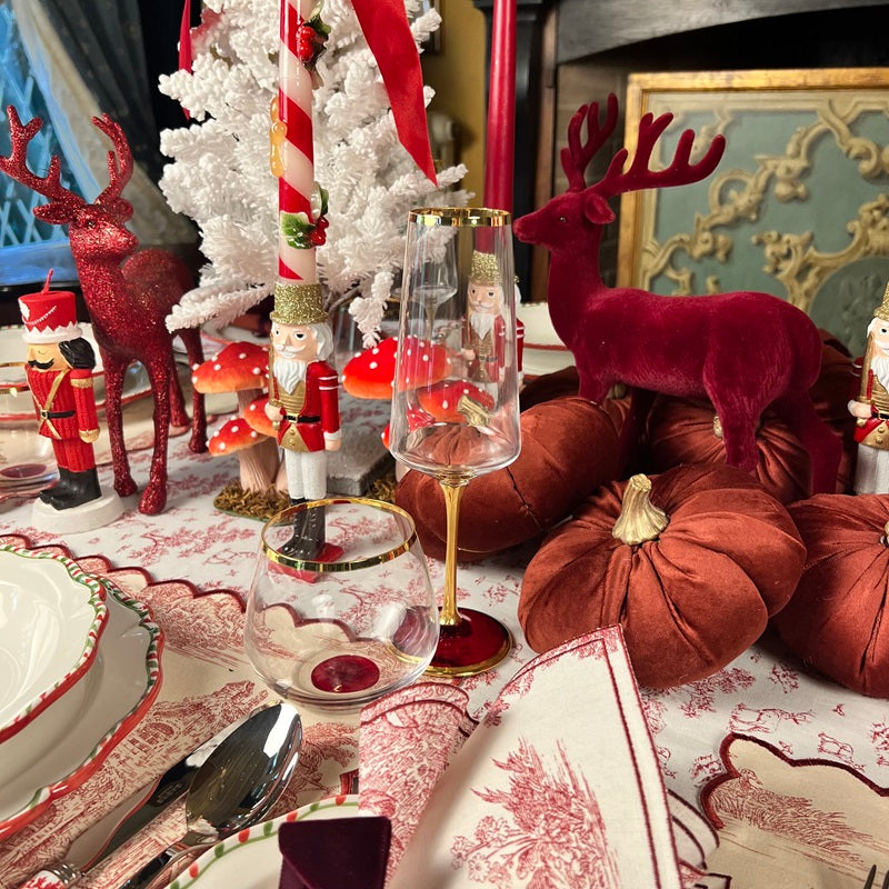 SET 6 FLÛTE DI MURANO “PORPORA”