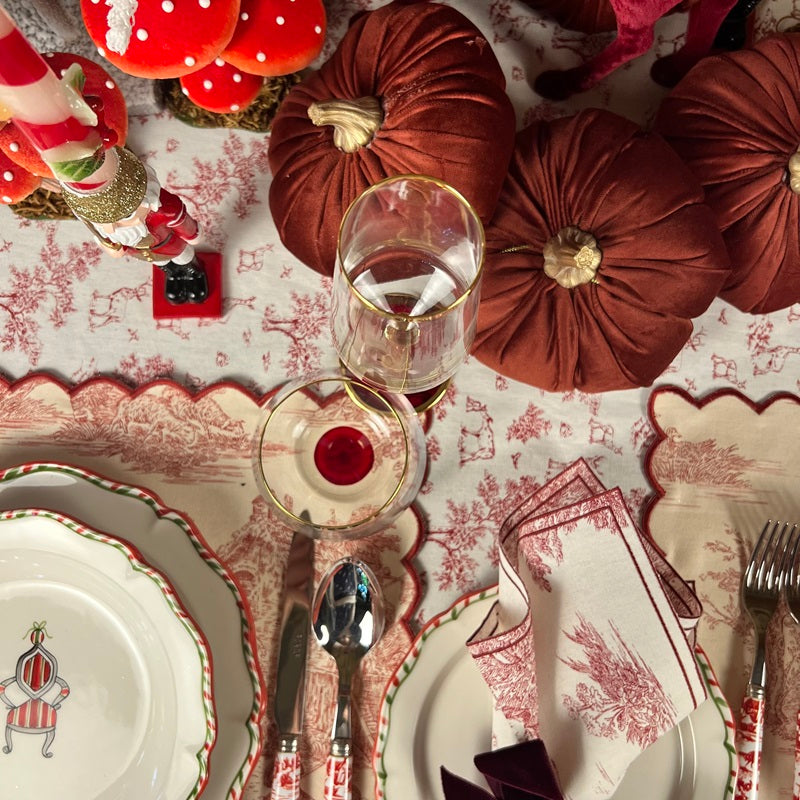 SET 6 FLÛTE DI MURANO “PORPORA”