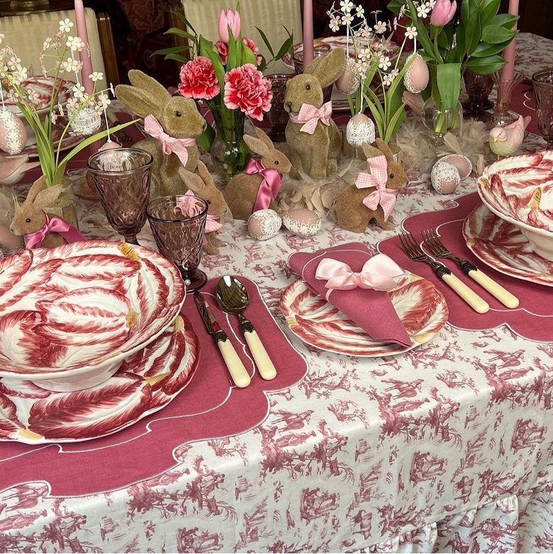 TOVAGLIA TOILE DE JOUY "LADY PINK"