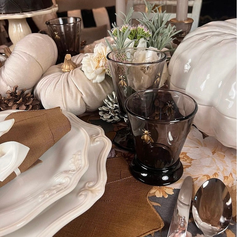 SET 6 BICCHIERI TUMBLER API IMPERIALI "MELANZANA"