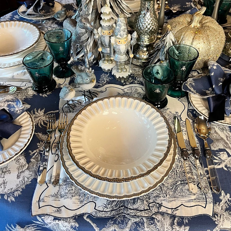 TOVAGLIA GIUNGLA TOILE DE JOUY “BLU”