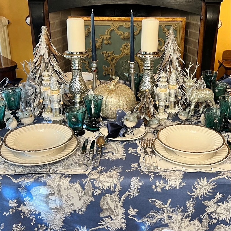 TOVAGLIA GIUNGLA TOILE DE JOUY “BLU”