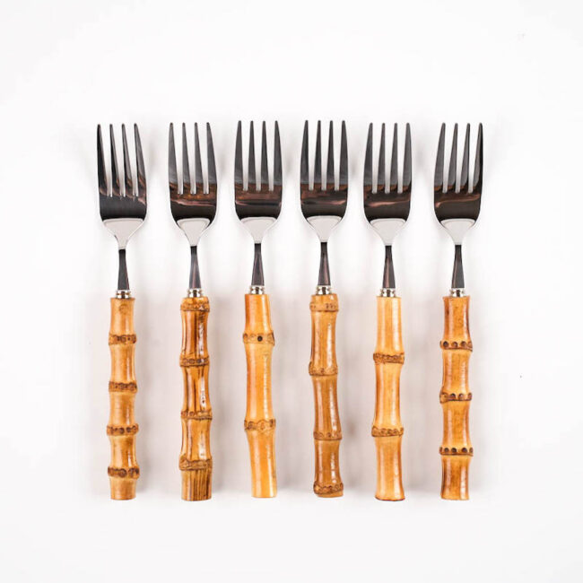 set forchette in bamboo